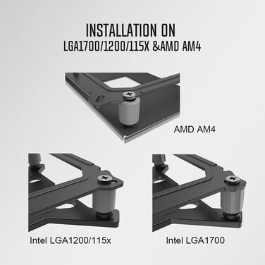 Кулер для CPU ID-COOLING SE-214-XT Black з RGB підсвіткою: 4 теплові трубки, 120mm вентилятор, сумісний з LGA1700/1851/1200/115X та AMD AM5/AM4