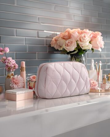 Сумка для косметики BAGSMART: органайзер для макіяжу, туалетні аксесуари, подорожі, бежевий