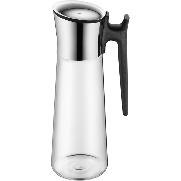 WMF Basic Water Carafe with Handle 1.5 Liter, Glass Carafe with Lid 1.5 l, Silicone Lid, Close-up Closure
