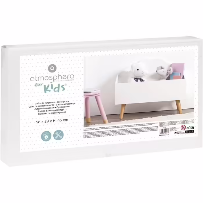 Atmosphera - Wolke Children's Chest - White. White L. 58 x W. 45 x H. 28 cm White