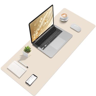 Підкладка на стіл Zindoo XL 100x40 см Бежева - захист від подряпин, килимок для миші, водостійка, довговічна