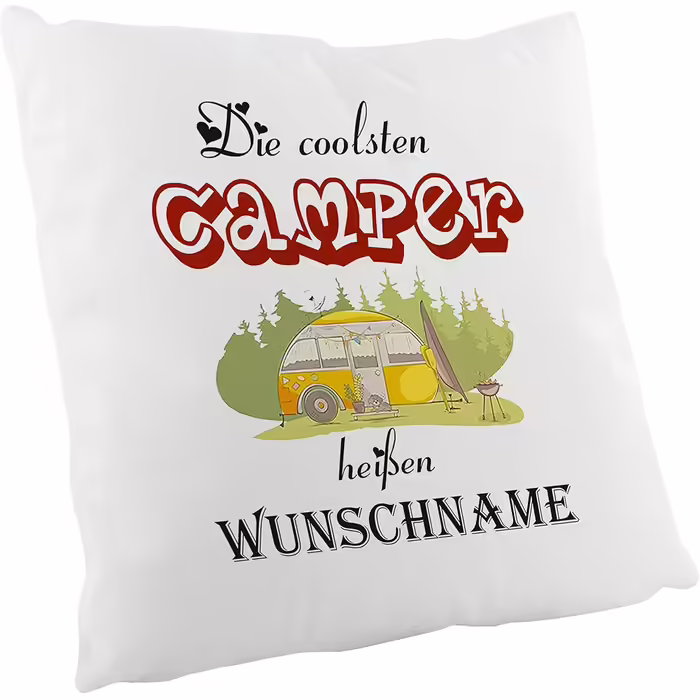 Crealuxe Decorative Cushions 'The Coolest Campers Have a Wish Name' Personalized, Sofa Cushion, Cotton Cushion
