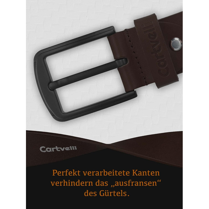 Чоловічий шкіряний ремінь 900001874 - 40 мм, Made in Germany, у подарунковій коробці, матова пряжка (темно-коричневий, розмір пояса 110)