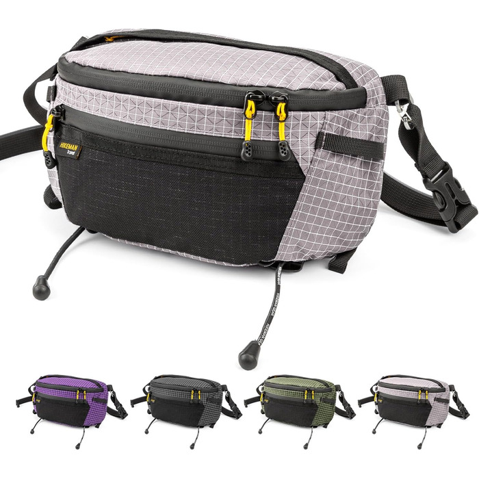 Гірчатка на пояс - ультралегка спортивна сумка, водонепроникна, настебна, для туризму, прогулянок з собакою (сіра)
