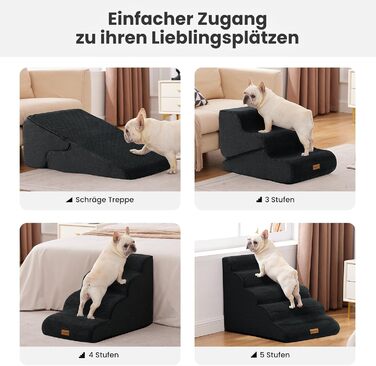 Сходинка для собак Gardner Pet - 3 сходинки, 35/42 см, з водонепроникним покриттям, для ліжка, дивану, крісла