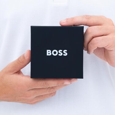 Браслет шкіряний чоловічий BOSS LANDER плетене виконання, чорний/синій/коричневий