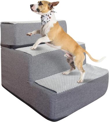 Сходинки для собак та котів Galatée - 3 сходинки, не слизькі, знімний та пральний чохол