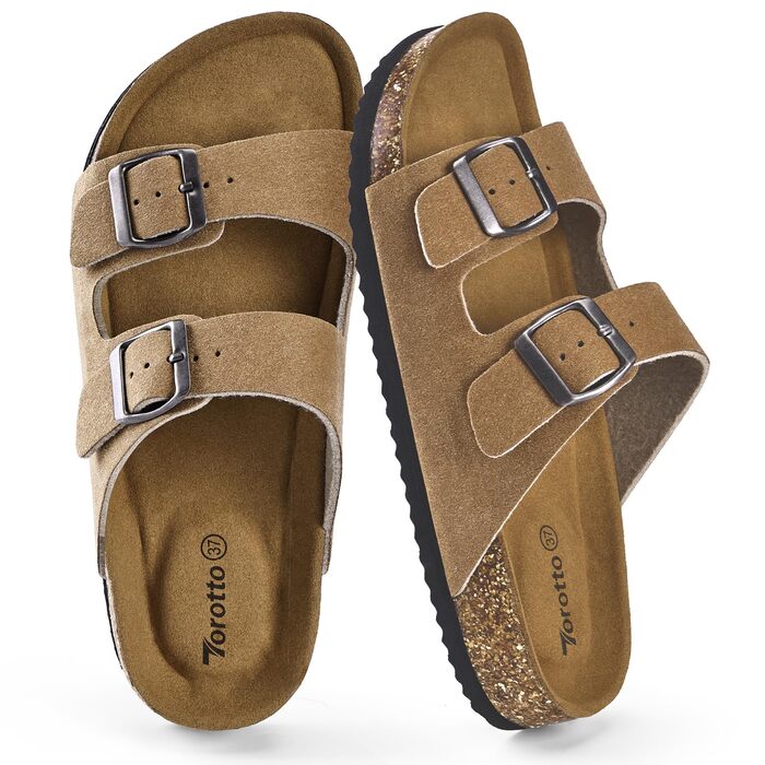 Жіночі шкіряні сандалі-пантофлі Torotto Clogs (41 EU, Хакі) - зручне взуття для дому та роботи