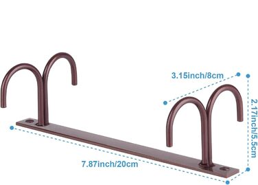 Тримач для чашок під шафу FOMANSH, 12 гачків для чашок, білий/коричневий, з кріпленнями