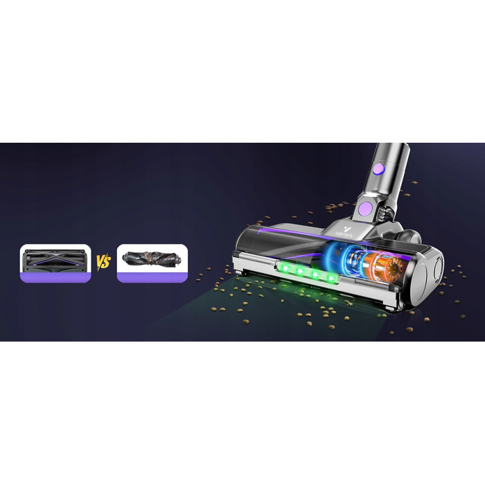 Акумуляторний вертикальний пилосос Vortisys G20 Lite, 500 Вт, 60 хв роботи, 1,1 л, HEPA-фільтр