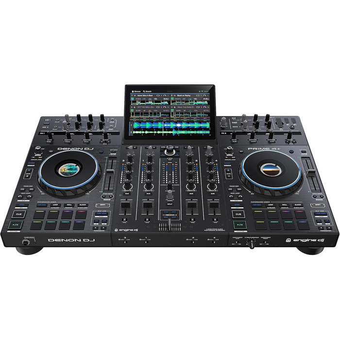 Denon DJ PRIME 4+ - DJ контролер з розділенням STEM, Wi-Fi, сенсорний екран 10.1