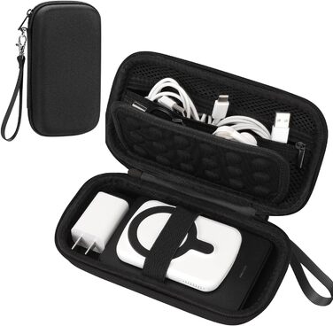 Органайзер для кабелів Teskyer, чорний, водонепроникний, жорсткий корпус, 8,5 x 17,5 x 6 см