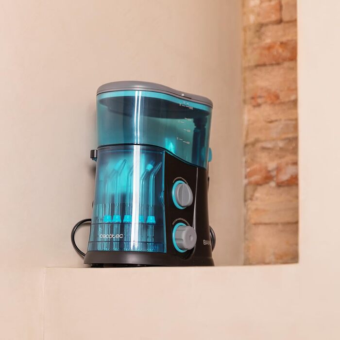 Cecotec Munddusche Bamba ToothCare 1200 Jet Pro: 7 насадок, LED-дисплей, 10 режимів, UV-дезінфекція. 1000 мл