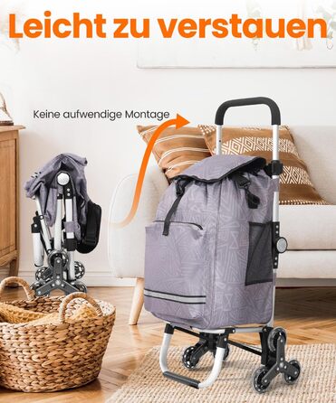 Складаний візок для покупок Homecall 50L з охолодженням та трепін-коліщатками