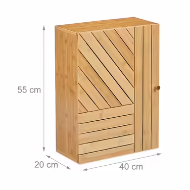 Relaxdays Bamboo Hanging Shelf