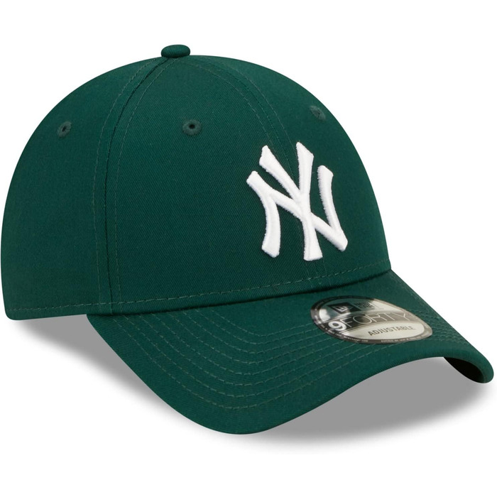 Кепка New Era 9Forty Yankees Essential - бейсболка з вигнутим козирком, MLB, чоловіча, металева застібка, Forest Green