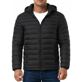 Чоловіча стібана куртка J STYLE зі знімним каптуром, 23M9006-392, розмір XL