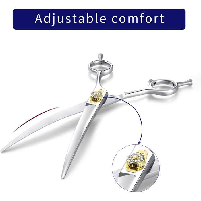 Професійна фенувальна ножиця для собак Dream Reach 7 дюймів (440C сталь)