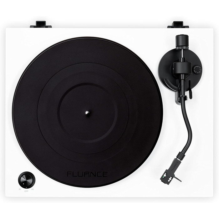 Програвач вінілу Fluance RT81 Elite High Fidelity з картриджем Audio Technica AT95E, чорний (глянцевий). Вбудований фонокоректор, ремінний привід, MDF корпус.