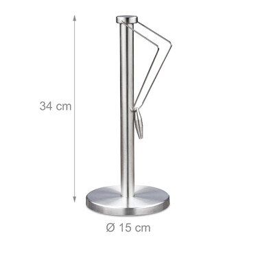 Relaxdays Stainless Steel Standing Kitchen Towel Holder