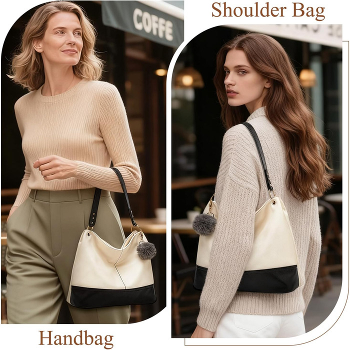 Сумка жіноча Shopper Grande елегантна бежева з PU-шкіри через плече та на блискавці, з кишенею