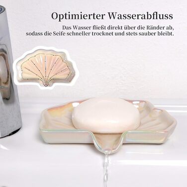 Керамічна мильниця з піддоном Antis's Home, Зелений мильниця-тримач для ванної, душу та умивальника, Сучасний дизайн