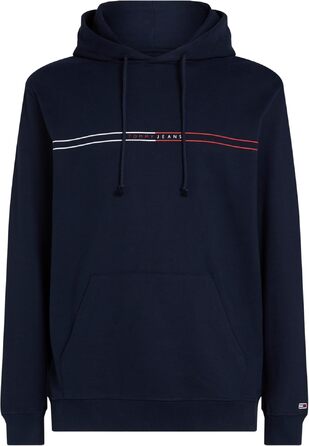 Чоловічий худі Tommy Jeans Entry Graphic з каптуром, темно-синій (Dark Night Navy), розмір XXL