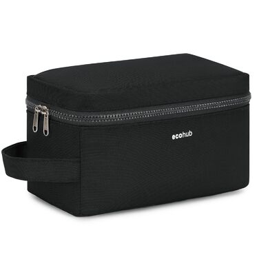 Чоловіча дорожня косметичка Ecohub Kuturbeute, водонепроникна, з відділенням для мокрого та сухого, чорна (L)