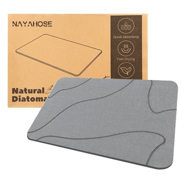 Швидкосохнучий килимок із натурального камені NAYAHOSE, протиковзкий, 60x39 см