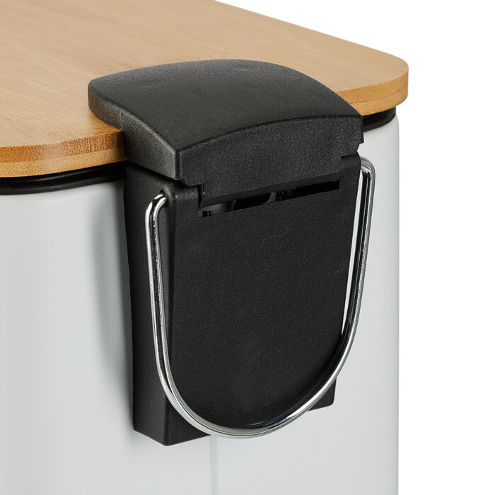 Relaxdays Trash Can 5 l with Bamboo Lid