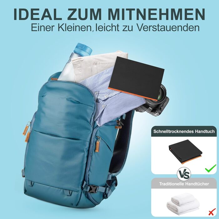 Набір спортивних рушників 2 шт. 120x50 см з кишенею на блискавці, мікрофібра, для фітнесу, тренувань, кемпінгу, подорожей (темно-сірий-жовтий)