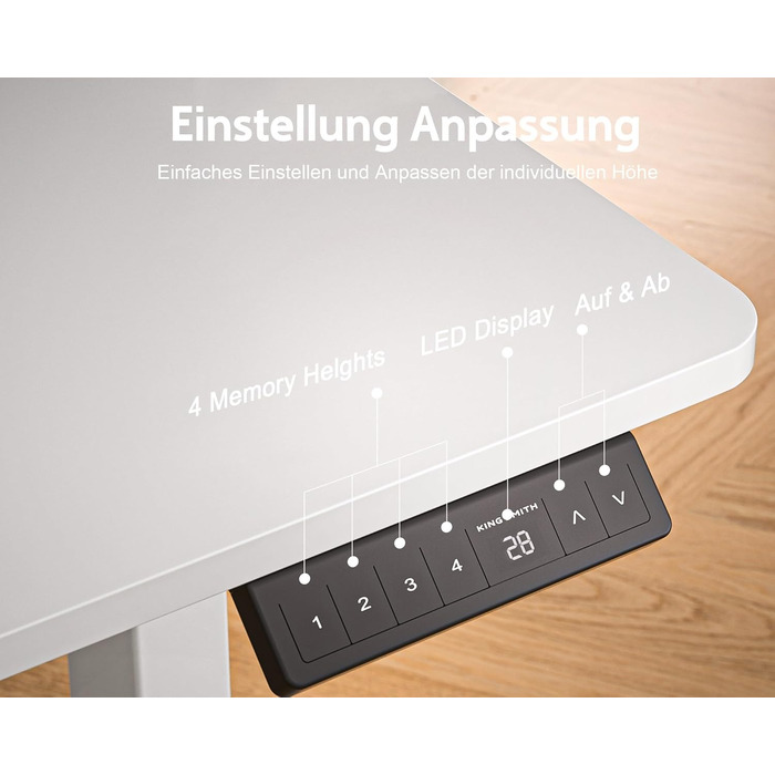 Electric Standing Desk with Drawers - 120x60cm Adjustable Height Desk for Home Office & DIY Pegboard
