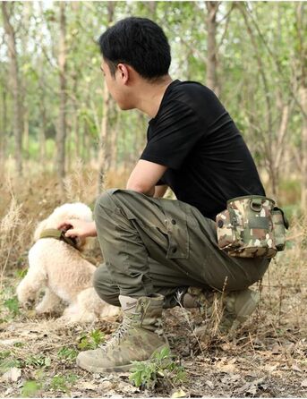 Сумка-мішечок на шнурку для дресирування собак, для полювання, Airsoft, іграшки, ласощі (камуфляж)