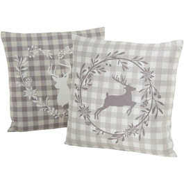 Декоративна подушка Boltze Home Collection з оленем, 45x45 см, комплект 2 шт.