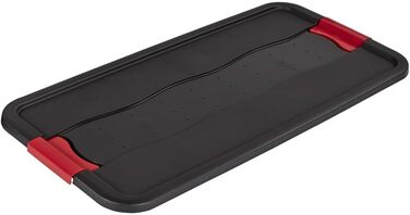 Keeeper Transport Container with Lid and Sliding Closure, Extra Stable, 79.5 x 39.5 x 40 cm, 83 l, Eckhart, Graphite-Grey, Graphite