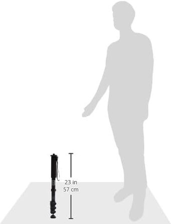 Монопод Benro MAD38A Adventure з алюмінію, чорний, 3/4 секції