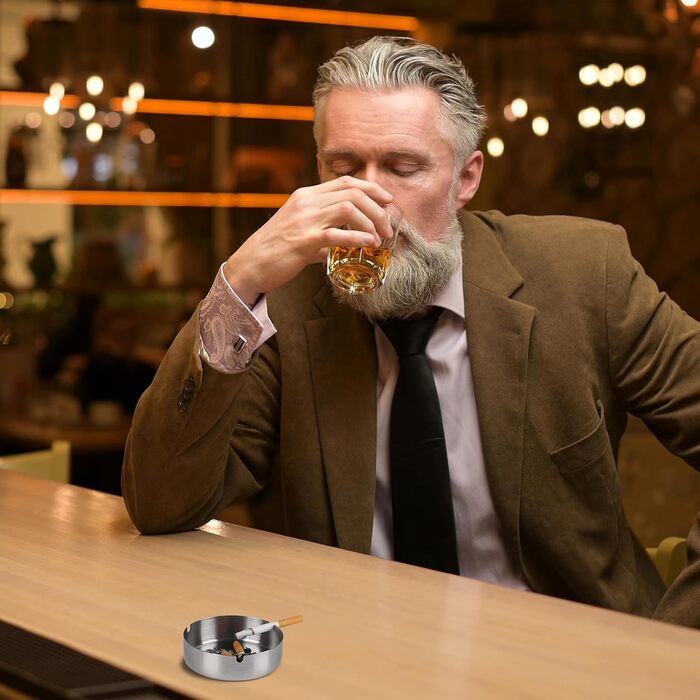 Настінний попільничка CPROSP з нержавіючої сталі, 28.5 x 6.5 см, з замком, для саду, двору, вілли (10 шт.)