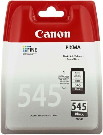 Оригінальний чорнильний картридж Canon PG-545 чорний (Standard) для принтерів Canon PIXMA, комплект 2 шт.
