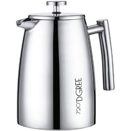 Френч-прес 720°DGREE Sunrise 1 л з нержавіючої сталі, BPA-free, прес-фільтр для кави, елегантна кавоварка на 4-8 чашок