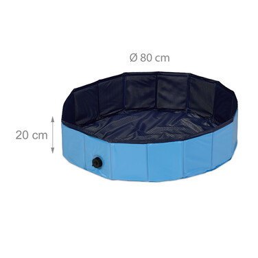 Relaxdays Dog Pool 80x20 cm