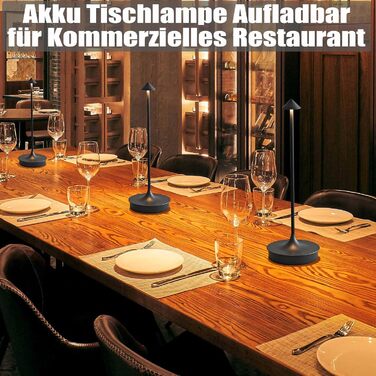 Світлодіодний настільний світильник Leomix акумуляторний, димований, водонепроникний IP54, чорний - 1 шт.