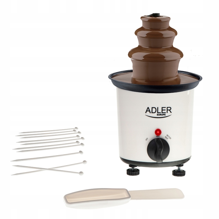 Шоколадний фонтан Adler AD4487, білий, 30 Вт