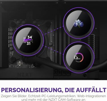 Рідинне охолодження процесора NZXT Kraken 280 RGB, 280мм, з LCD-дисплеєм, чорний