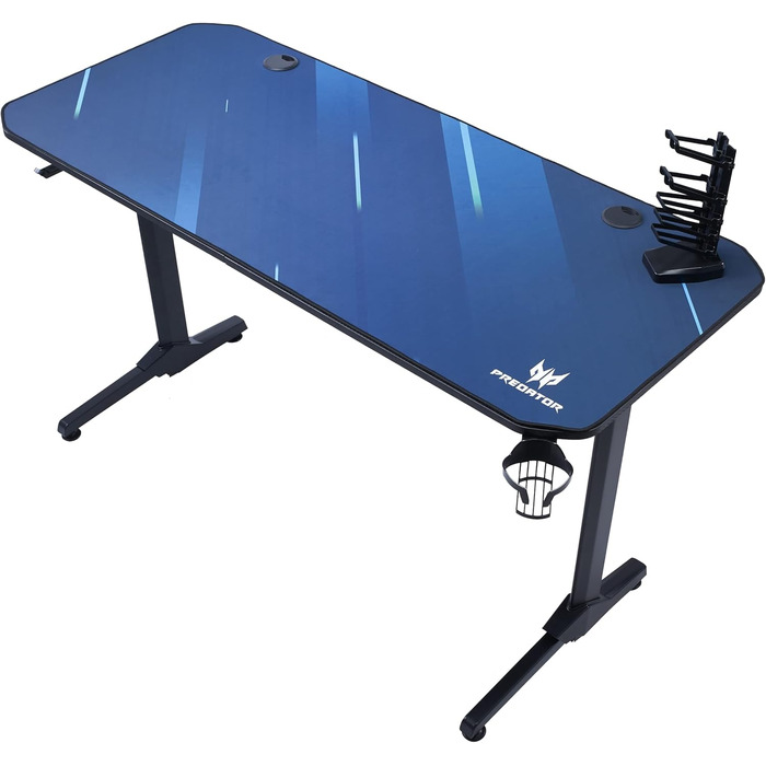 Ігровий стіл Acer Predator 140x60 см з килимком, підставкою для геймпадів, кабель-менеджментом, тримачем для навушників і напоїв