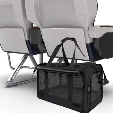 Складана переносна переносна сумка-переноска для собак та котів Oxford, 46 x 46 x 30 см (Чорний)