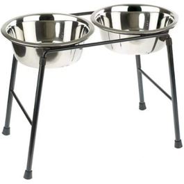 Подвійний годівник для тварин Classic Pet Products з нержавіючої сталі, 300 мм, 3200 мл (VIT-36757)