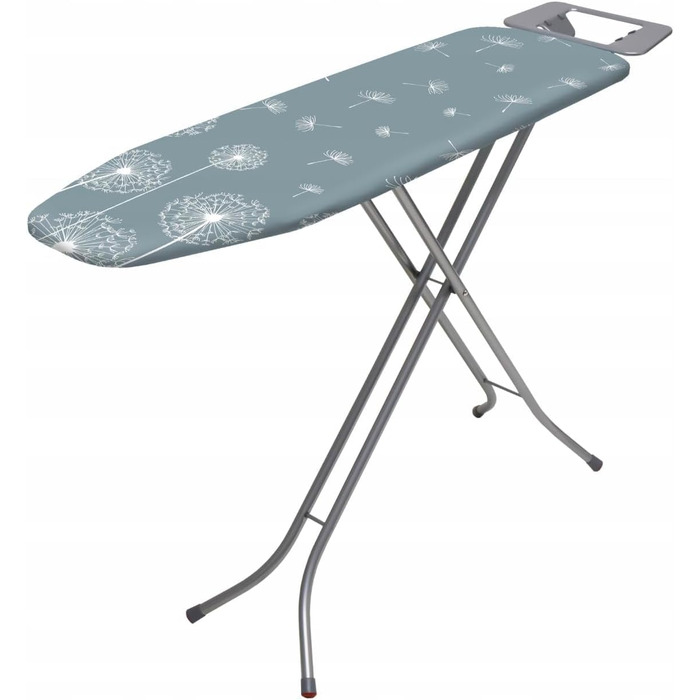 Складане прасувальне щитове полотно Basic, 114x34 см з металевою сіткою, з підкладкою з 5 мм піною та полицею для праски, з антиковзними ніжками