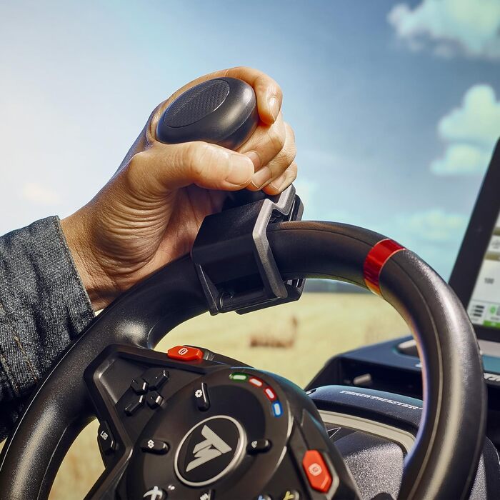 Набір Thrustmaster T128 для симуляторів вантажівок та сільськогосподарської техніки: кермо з Force Feedback та комплект для плоского монтажу. Офіційно для Xbox та PC