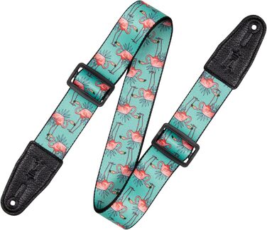 Гітарний ремінь Levy's Musikinstrumente з поліестеру, 5,1 см шириною, з мотивом пончиків та фламінго