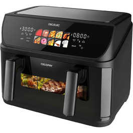 Фритюрниця Cecotec Cecofry&Grill Duoheat 10000 з грилем, 10 л, 2800 Вт, подвійний нагрів, чорний | Air Fryer